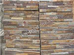 China Rust Slate Cultured Stone, Wall Panel Ledge Stone / Veneer / Stacked Stone for Wall Clading
