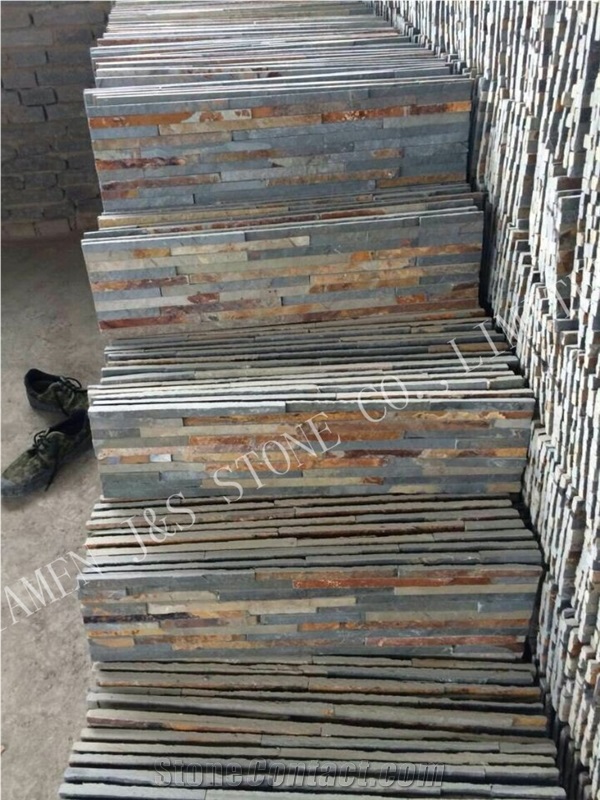 Decorative Wall Tile/Nature Culture Stone/Dry Stack Panel/Wall Stone/China Multicolor Slate/ Natural Slate Cultured Stone