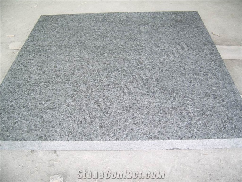Flamed G684 Tiles & Slabs / China Black Basalt / Raven Black / Black Pearl for Flooring,Walling,Clading