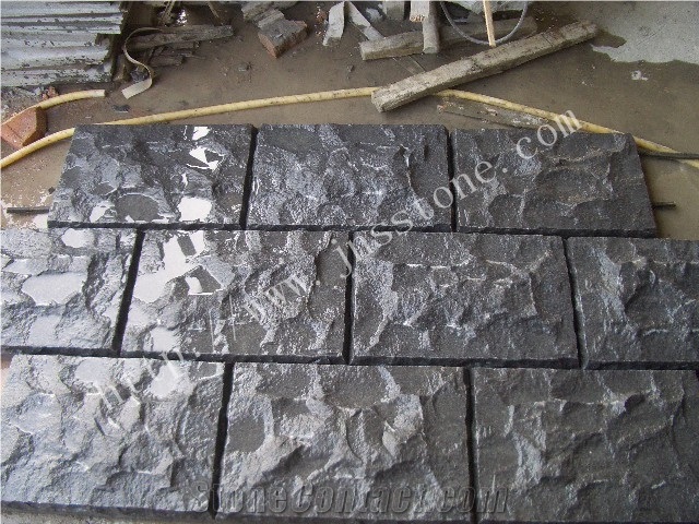 G654 Padang Black Granite Mushroom Stone Wall Cladding