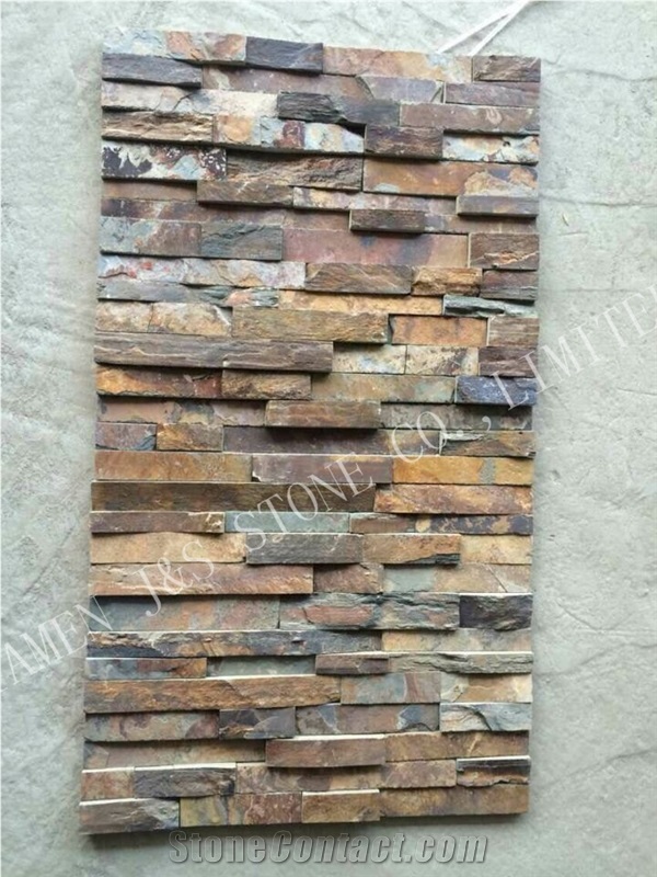 Natural Slate Cultured Stone/ Wall Panel/Stone Veneer/Wall Cladding/Ledgestone/Stacked Stone/Decorative Wall Tile/Nature Culture Stone