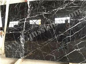 Nero Marquina/Black Markina/China Black Marble/China Black Marble Slabs/Walling/Flooring/Paving/Polished