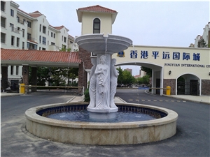 2015 Hot Sale Natural Marble Made Hand Carved Water Features Fountain