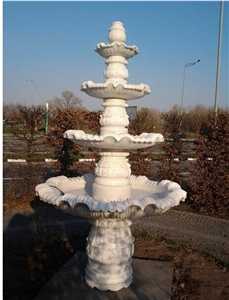 Handcarved Marble Outdoor Garden Water Fountain,Garden White Marble Water Fountain