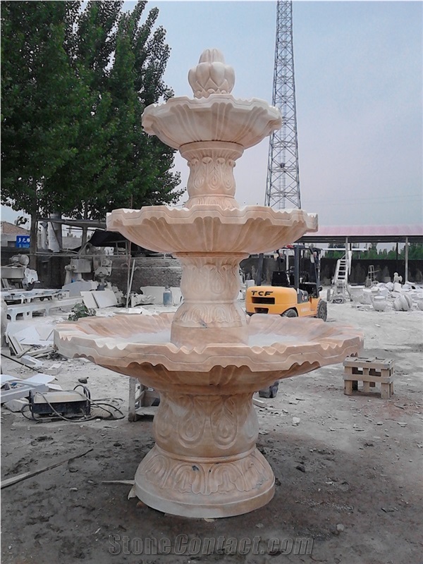 Hot Sale Marble Fountain,Marble Carving Water Curtain Fountain,Big Marble Garden Large Stone Statue Fountain