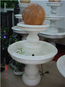 Natural Marble Stone Outdoor Fountain,Chinese Marble,Ball Foutain