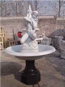 Outdoor Garden Marble Fountain,China White Marble Water Fountain Sale