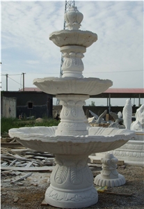 White Marble Outdoor Fountain,China White Marble Water Fountain Sale