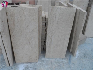 China Yellow Wooden Sandstone Tiles & Slabs, Natural Beige Sandstone