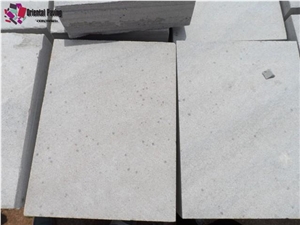 Grey White Sandstone Paving Stone, China Sandstone Cobble Stone