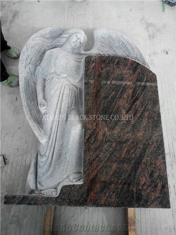Shanxi Black Granite Angel Tombstones,Angel Monuments,Western Style Tombstones,Single Monuments,Headstones,Gravestones,Family Monuments