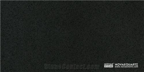 Black artificial quartz Space Black Quartz Stone Nv606