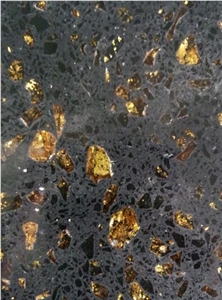 Galaxy Dark Grey Artificial Quartz Stone