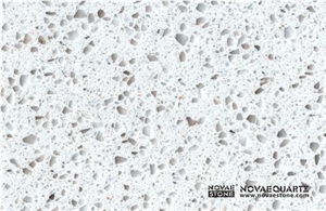 Nova White Quartz Stone Slabs Nv3010