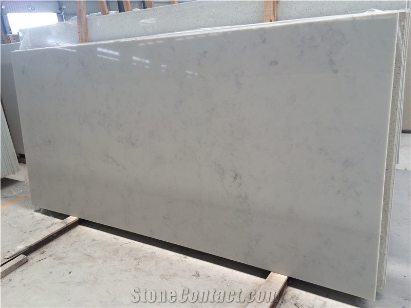 Bianco Carrara Quartz Stone Slab for Building Stone