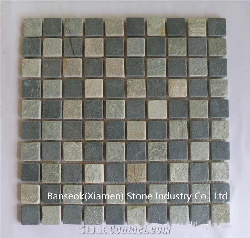 Black Slabs Slate Mosaic,Rusty Slate Mosaic,Slate Mosaic