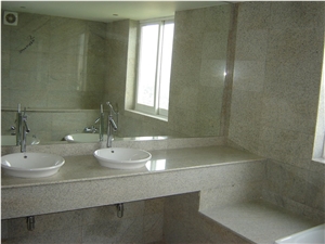 White Lanka Granite Bathroom Top, Wall and Floor