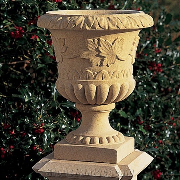 Beautiful Design Beige Marble Turkey Flower Pots for Western Market