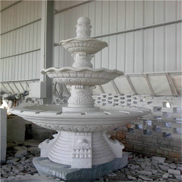 Beautiful Design White Marble Water Fountain for Decoration