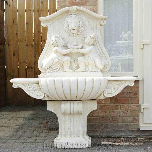 China White Marble Sculptured Fountains for Decoration