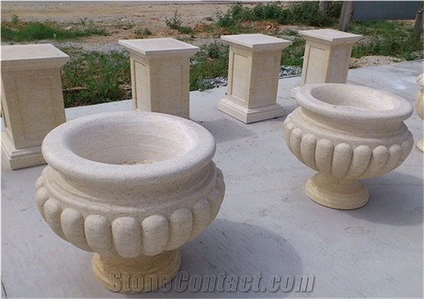 Decorative Headstone China Grey Granite Flower Pot with Special Design, Grey Granite Flower Pots