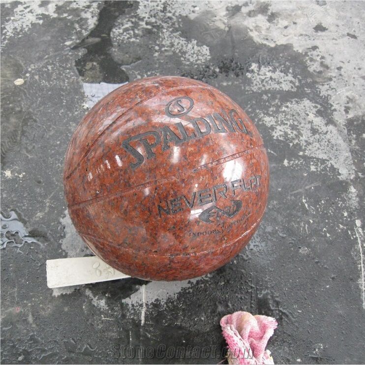 Granite Stone Basketball Design for Cemetery Accessories