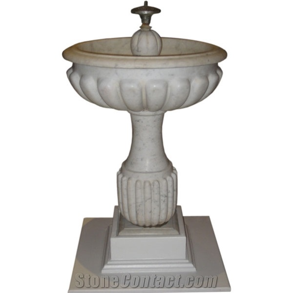 Indoor Decorative Water Fountain with Simple Design, Beige Marble Fountain