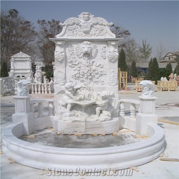 Landscaping Garden Decoration China White Marble Sculptured Water Fountains