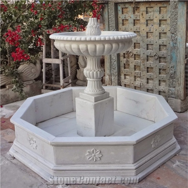 New Design China White Marble Water Fountain for Park