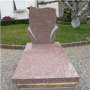 Pink Granite Headstones Italy Style Monuments