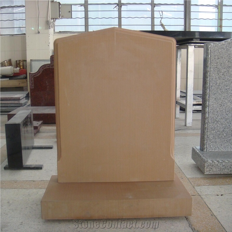 Sandstone Headstone Design with Moulded Edge