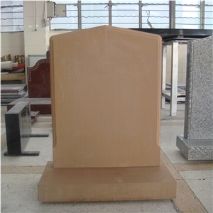 Sandstone Headstone Design with Moulded Edge
