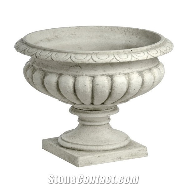 Western Design High Quality Flower Pots for Garden Decoration, Verona Beige Marble Flower Pots