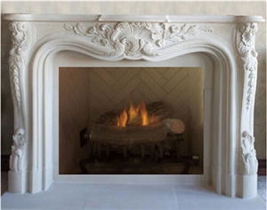 Western Style Indoor Decoration Stone Fireplace