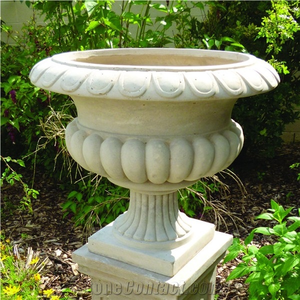 White Marble Beautiful Pots for Landscaping Garden Decoration ...