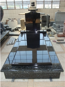 High Polished Headstone Granite Monument with Slab
