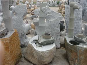 Beige Garden Sculpture Fountain