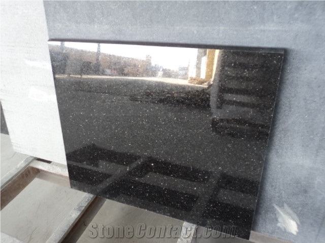 Black Galaxy Granite Countertop / Black Galaxy Granite Kitchen Top