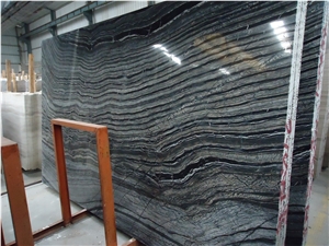 Black Wood Vein Marble Slabs & Tiles, China Black Marble