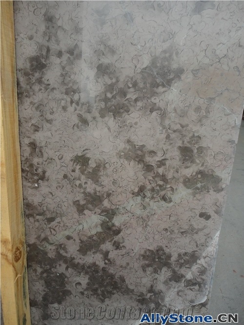 China Black & Grey Peony Marble Slabs Tiles