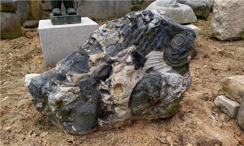 China Black Marble Natural Stone Sculpture, Black Marble Sculpture & Statue
