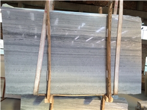 China Blue Wood Marble/Blue Vein Marble Slabs & Tiles, China Grey Marble