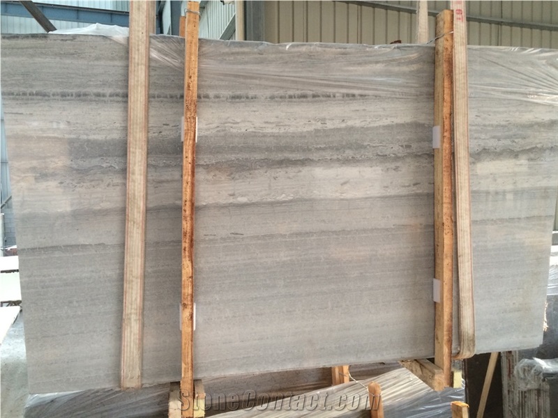 China Blue Wood Marble/Blue Vein Marble Slabs & Tiles, China Grey Marble