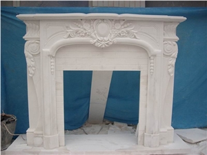 China Fangshan White Marble Fireplace, Fangshan White Fireplace Mantel,Fangshan White Marble Fireplace