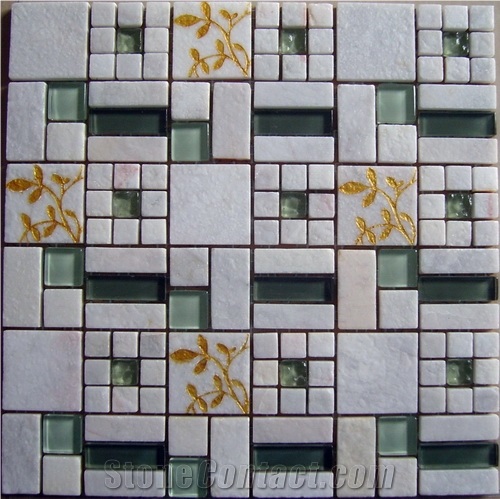 China Glass Mosaic,Marble Mosaic,Mosaic Marble,Mosaic Tiles.Glass Mosaic Tiles,Water-Jet Mosaic