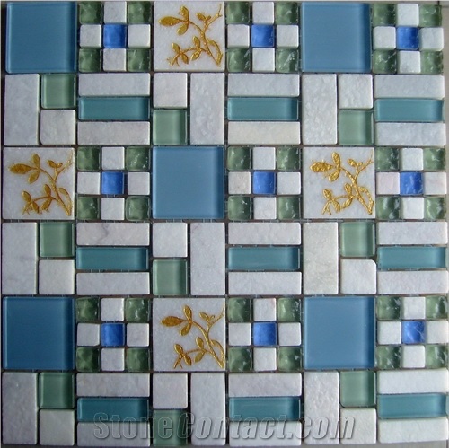 China Glass Mosaic,Marble Mosaic,Mosaic Marble,Mosaic Tiles.Glass Mosaic Tiles,Water-Jet Mosaic