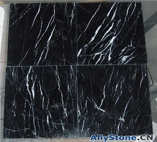 China Nero Maquina More Veins Marble,China Black Veins Marble Slabs & Tiles