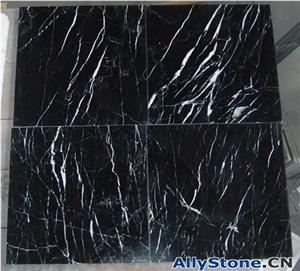 China Nero Maquina More Veins Marble,China Black Veins Marble Slabs & Tiles