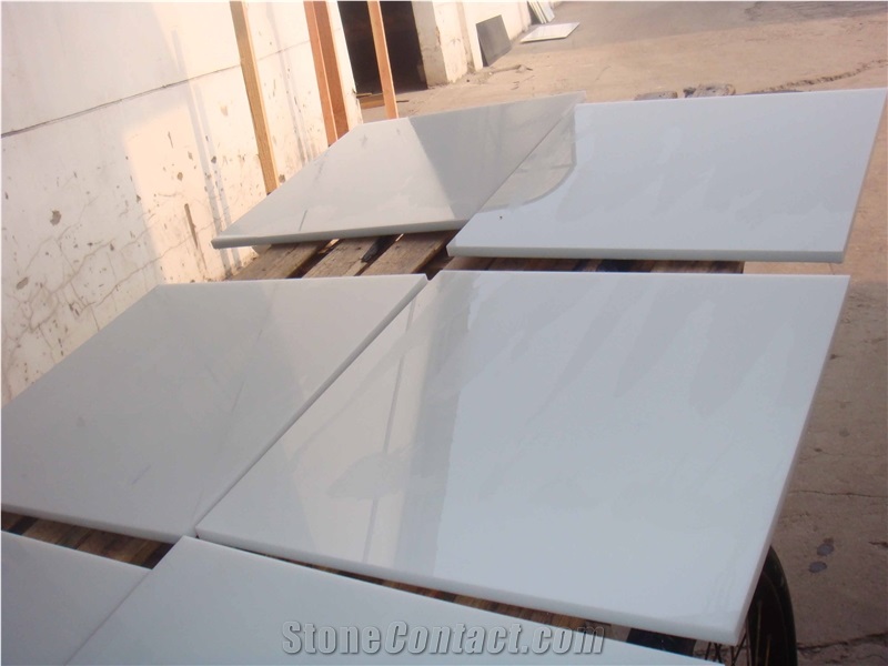 China White Crystallized Glass Stone Panel, White Nano Glass Flooring Tile, White Nano Glass Wall Tile, White Nano Glass Slab