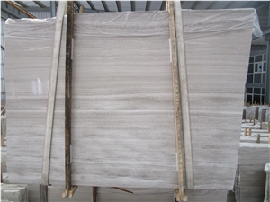 China Wooden White Mable Slabs & Tiles, Wooden Vein White Marble Slabs & Tiles